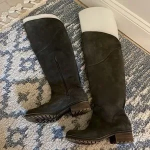 Lucky Brand Women's Calypso Boot - Over-the-Knee Pull-On Style With 1-Inch Stacked Heel
